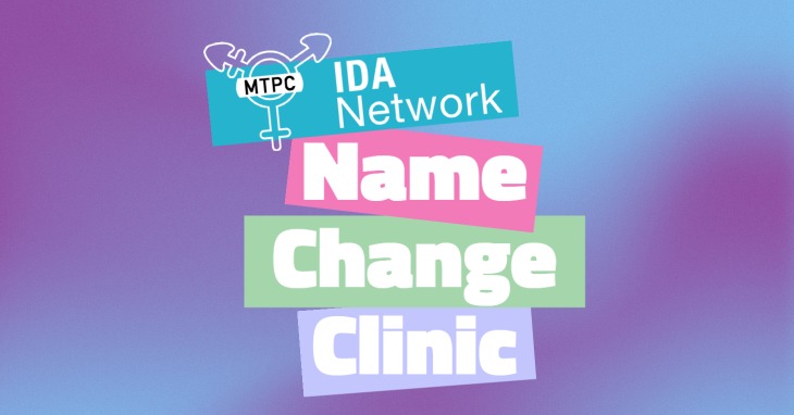 Text reads: MTPC IDA Network Name Change Clinic